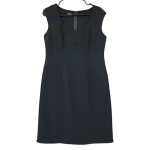 Talbots Wool Sheath Dress 6P Petite Black Sleeveless Classic Capsulewardrobe LBD